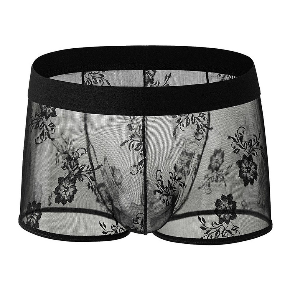 Men's Floral Lace Boxer Shorts - Pouch Boxer Pouch ulasan dan harga