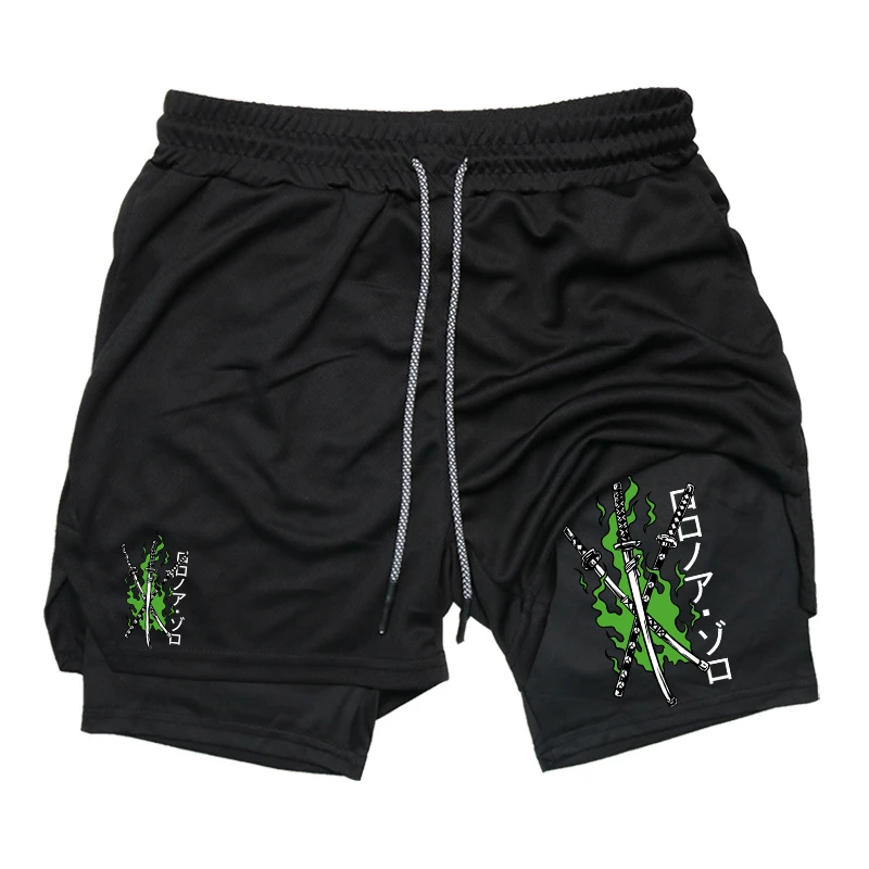 Print 2 in 1 Running Shorts fo - Compression Shorts Athletes ulasan dan harga